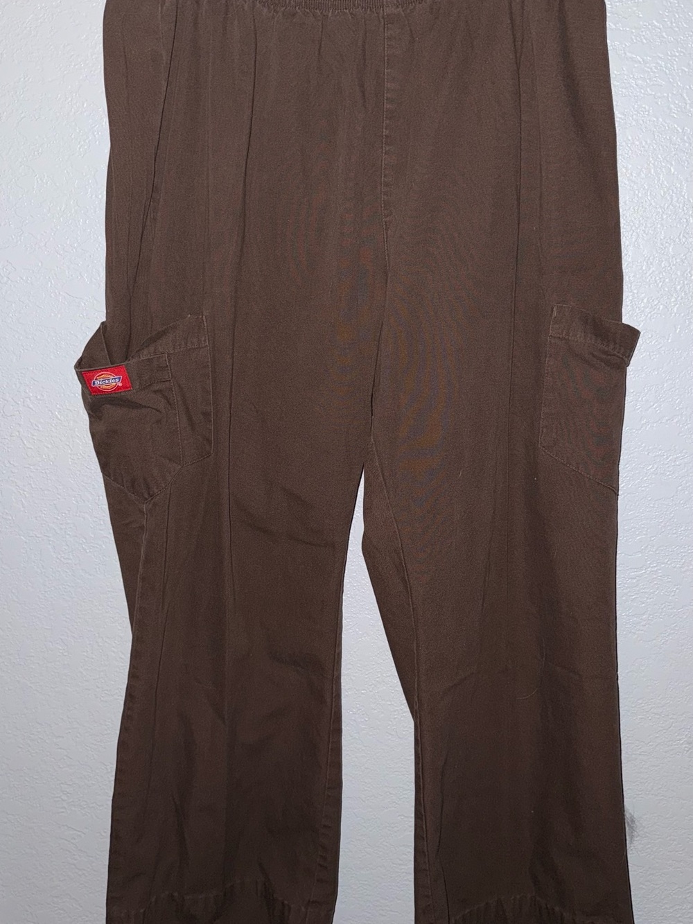 Dickies Unisex XL Brown Scrub Pants Solid Twill 65/35 Cotton Poly
